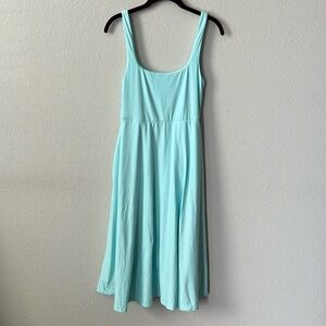 Beyond Yoga Sustainable Featherweight At The Ready Square Neck Dress Lights Blue